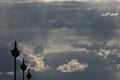 Time clouds over the sky. Royalty Free Stock Photo